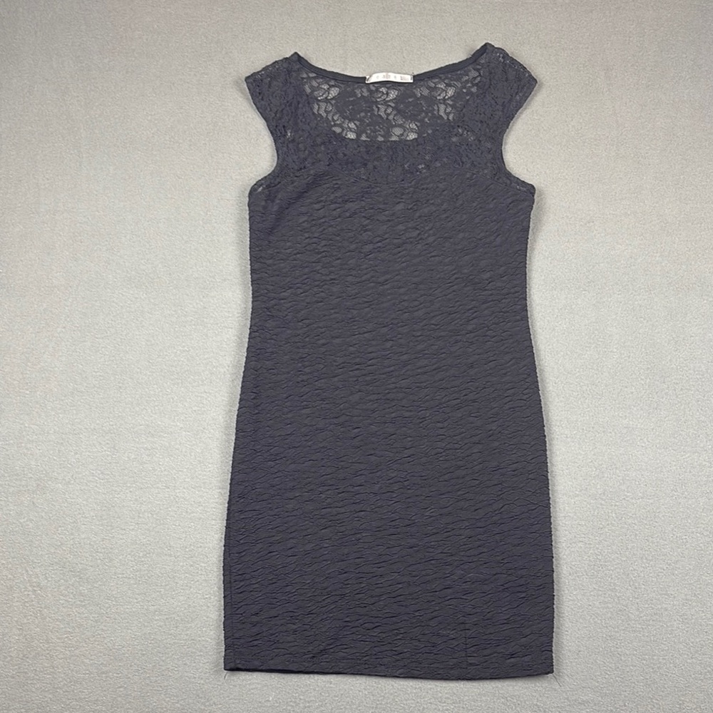 EASEL Black Bodycon Dress Size Medium Lace Upper Sleeveless